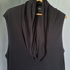Three Dots Black Cowl Neck Tunic sz M